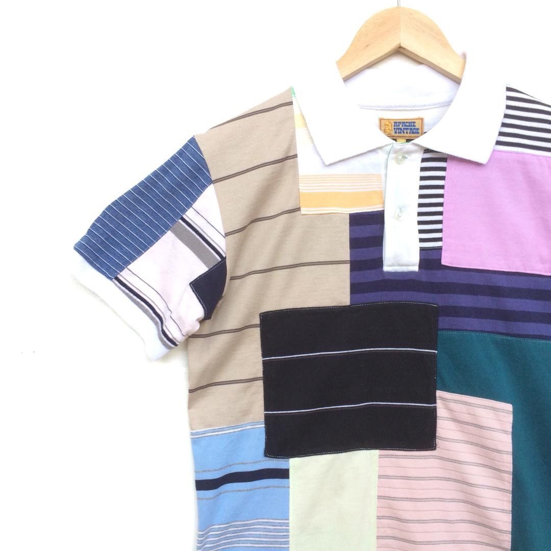 Japanese Brand Japanese Style Apache patchwork multicolor polo slimfit Size US M / EU 48-50 / 2 - 3 Thumbnail