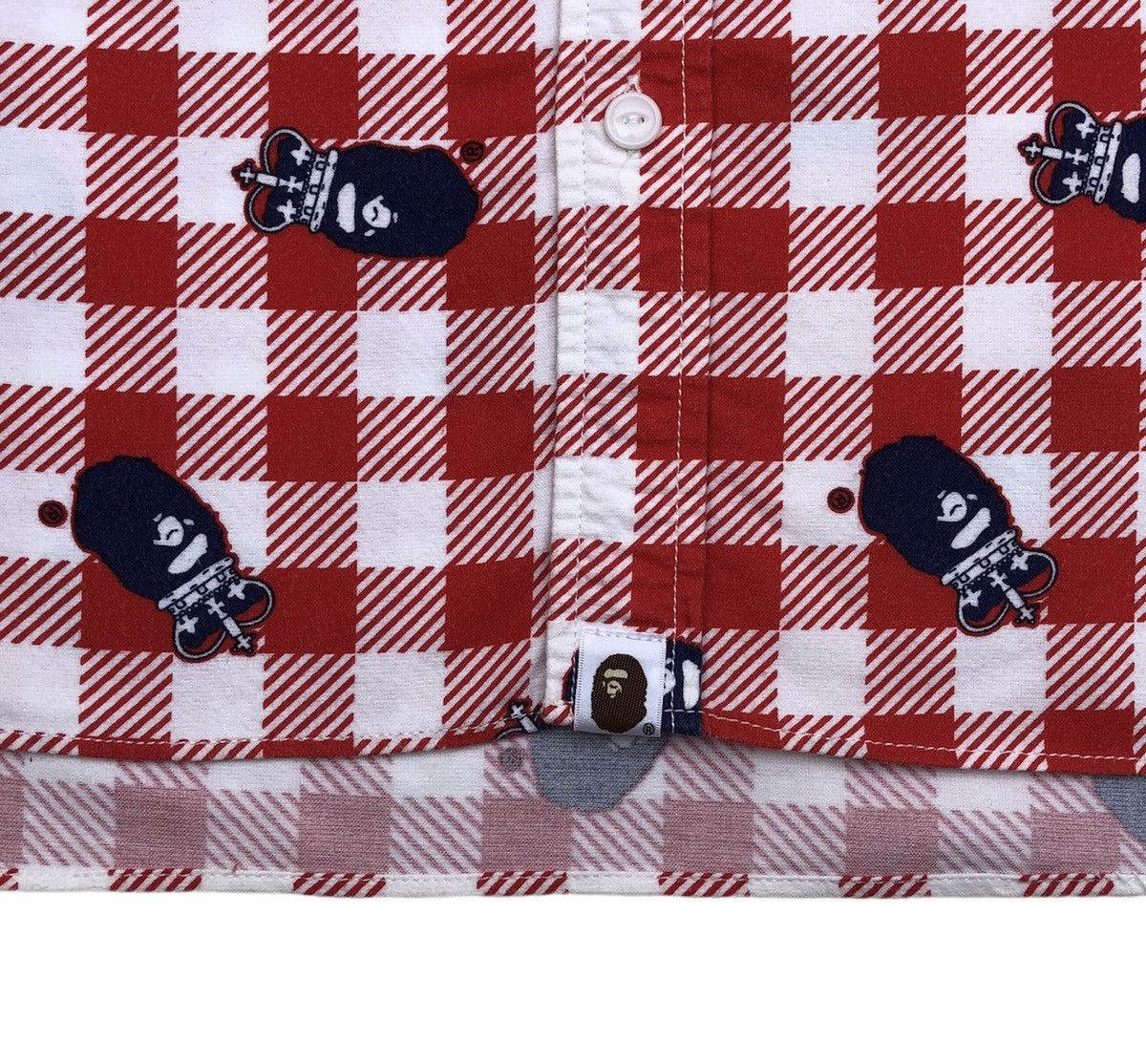 Bape Crown Ape Head Button Up S/S Shirt Size US M / EU 48-50 / 2 - 5 Thumbnail
