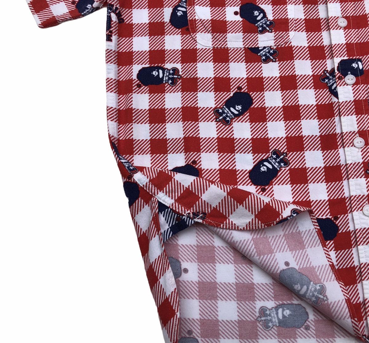 Bape Crown Ape Head Button Up S/S Shirt Size US M / EU 48-50 / 2 - 4 Thumbnail