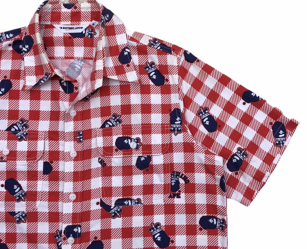 Bape Crown Ape Head Button Up S/S Shirt Size US M / EU 48-50 / 2 - 3 Thumbnail