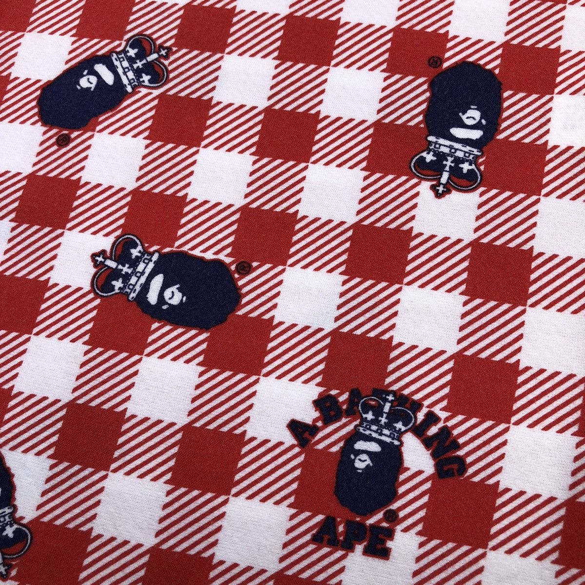 Bape Crown Ape Head Button Up S/S Shirt Size US M / EU 48-50 / 2 - 7 Thumbnail