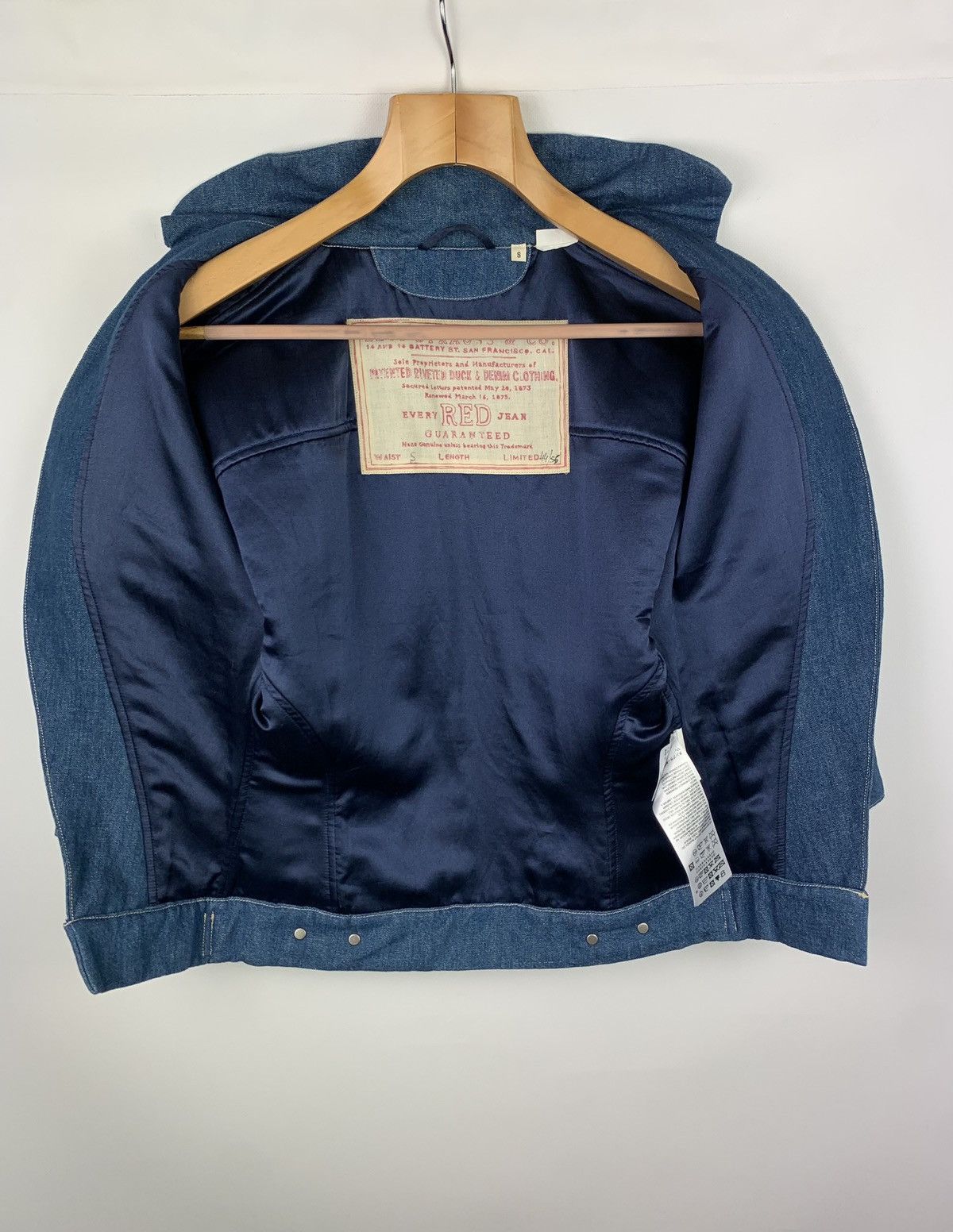 Levi's Vintage Clothing Rare LVC Levi’s vintage red kimono Style denim blazer Size S / US 4 / IT 40 - 8 Thumbnail