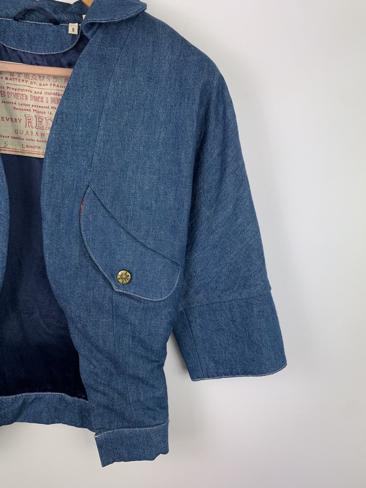 Levi's Vintage Clothing Rare LVC Levi’s vintage red kimono Style denim blazer Size S / US 4 / IT 40 - 2 Thumbnail