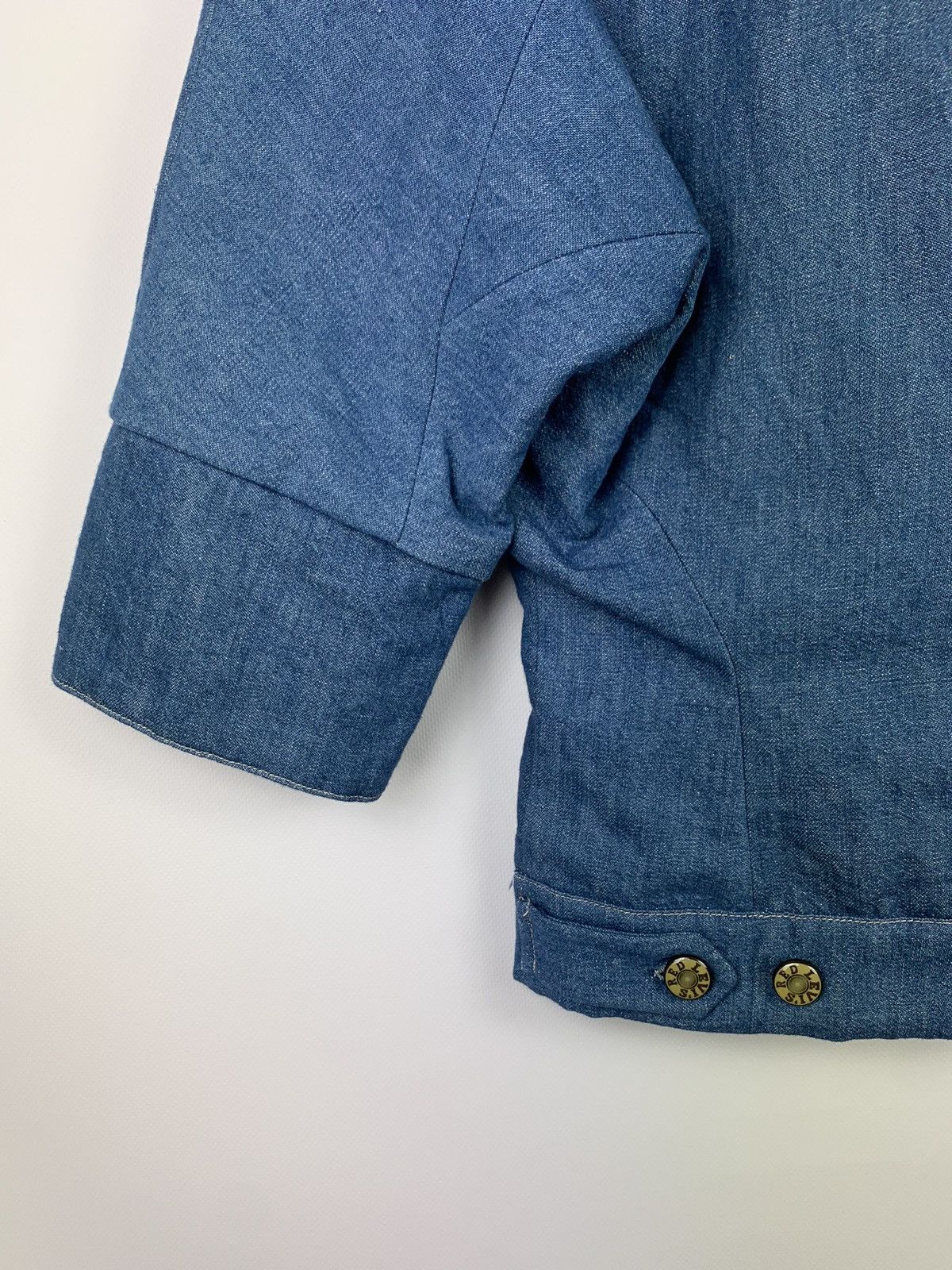 Levi's Vintage Clothing Rare LVC Levi’s vintage red kimono Style denim blazer Size S / US 4 / IT 40 - 7 Thumbnail