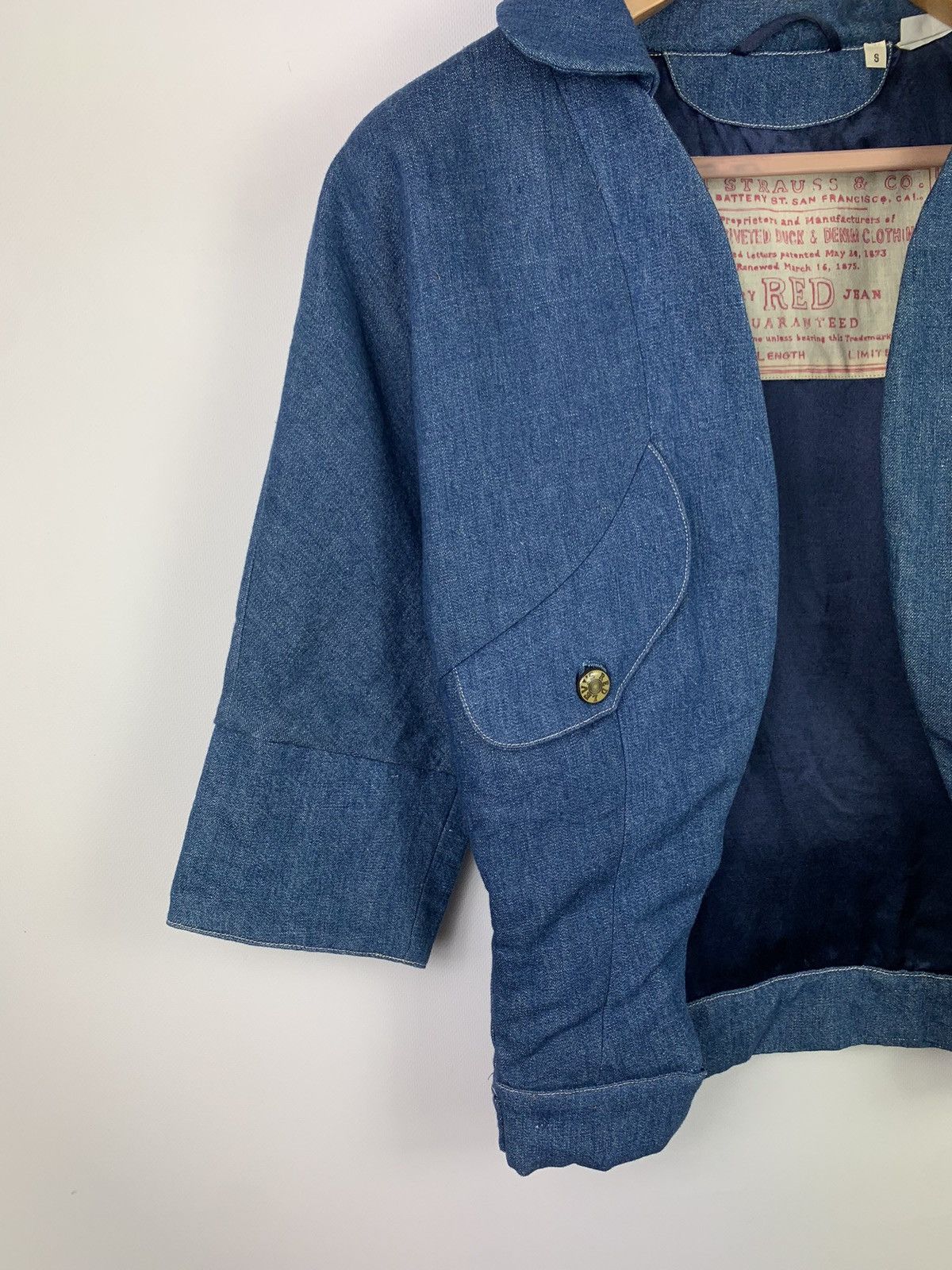 Levi's Vintage Clothing Rare LVC Levi’s vintage red kimono Style denim blazer Size S / US 4 / IT 40 - 3 Thumbnail
