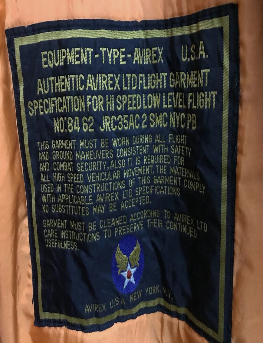 Avirex Vintage Surprise Attack Avirex USA Flyer’s Man Intermediate Size US L / EU 52-54 / 3 - 4 Thumbnail