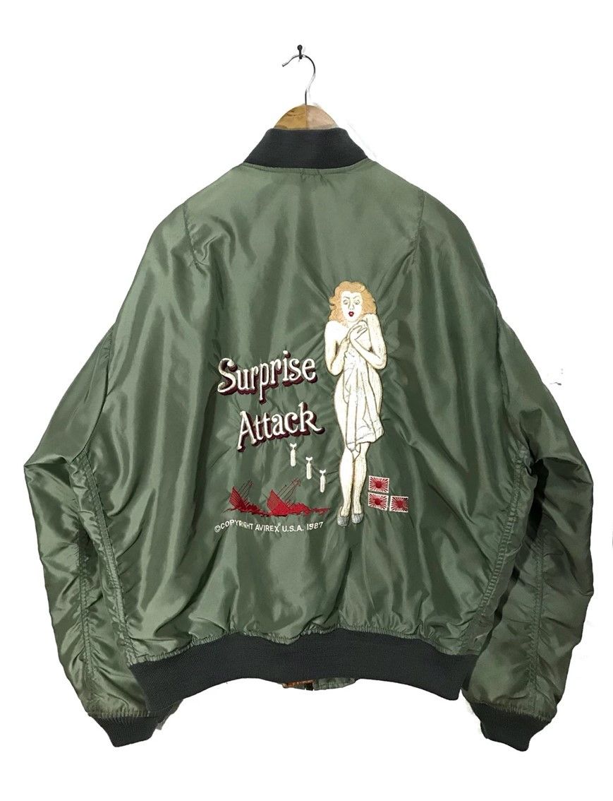 image of Surprise Attack Avirex Usa Flyer’S Man Intermediate in Green, Men's (Size Large)