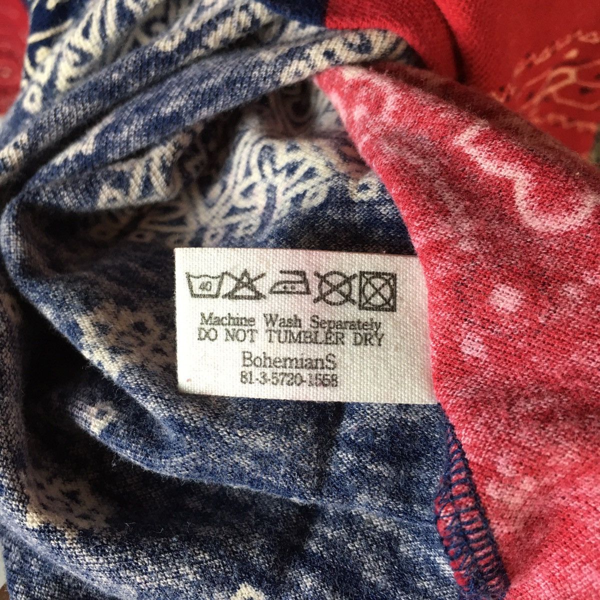 Japanese Brand Rare!! Bohemians Bandana Paisley Long Sleeves Tshirt Size US M / EU 48-50 / 2 - 5 Thumbnail