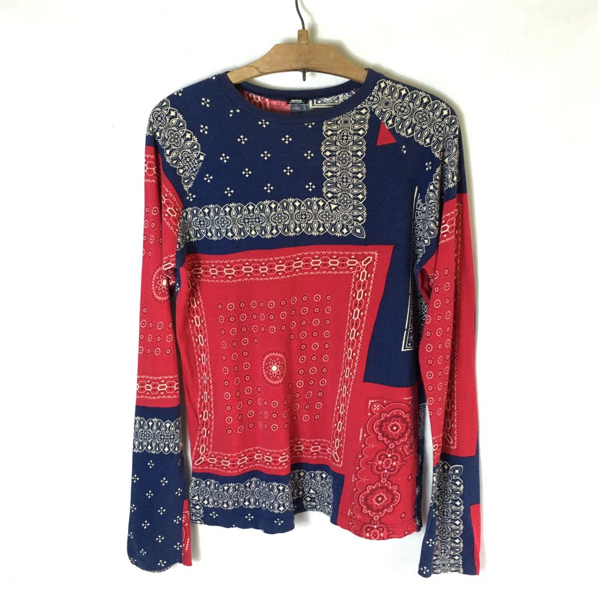 Rare!! Bohemians Bandana Paisley Long Sleeves Tshirt