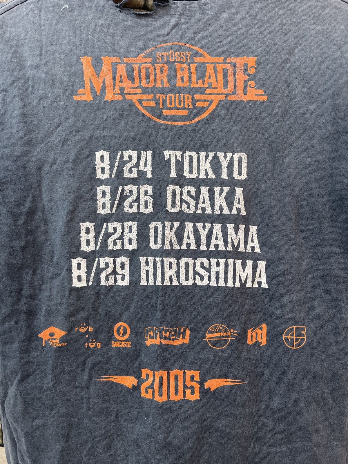 Stussy × Vintage VINTGE DISTRESSED STUSSY MAJOR BLADE TOUR Y2K VERY RARE Size US S / EU 44-46 / 1 - 6 Thumbnail