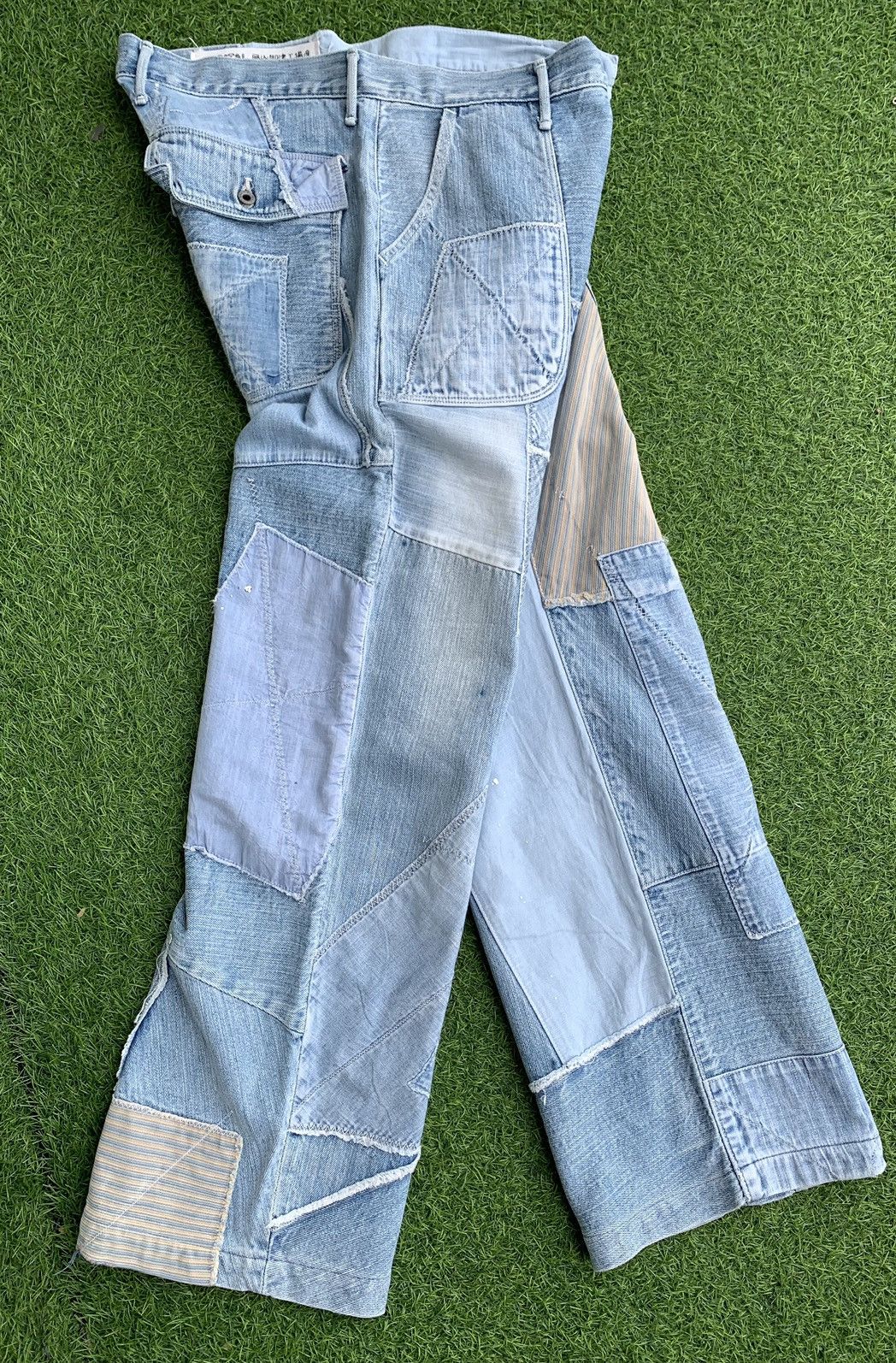 Kapital 🔥Insane Design Vintage Kapital Patch Work Denim Jeans Size US 32 / EU 48 - 9 Thumbnail