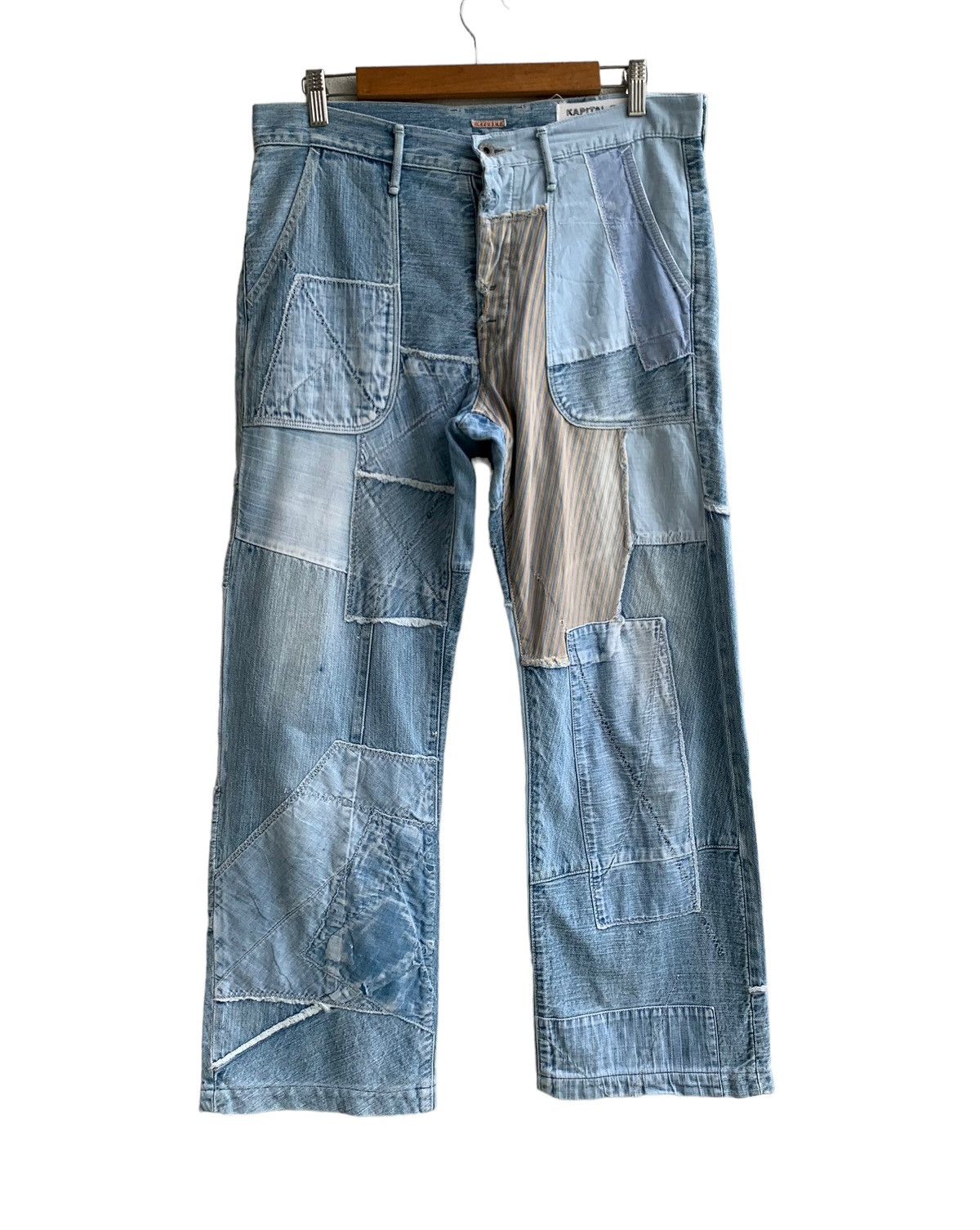 Kapital 🔥Insane Design Vintage Kapital Patch Work Denim Jeans Size US 32 / EU 48 - 5 Thumbnail