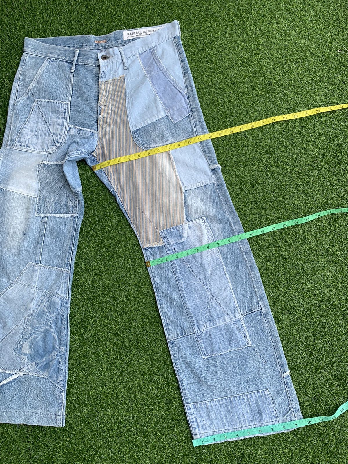 Kapital 🔥Insane Design Vintage Kapital Patch Work Denim Jeans Size US 32 / EU 48 - 21 Thumbnail