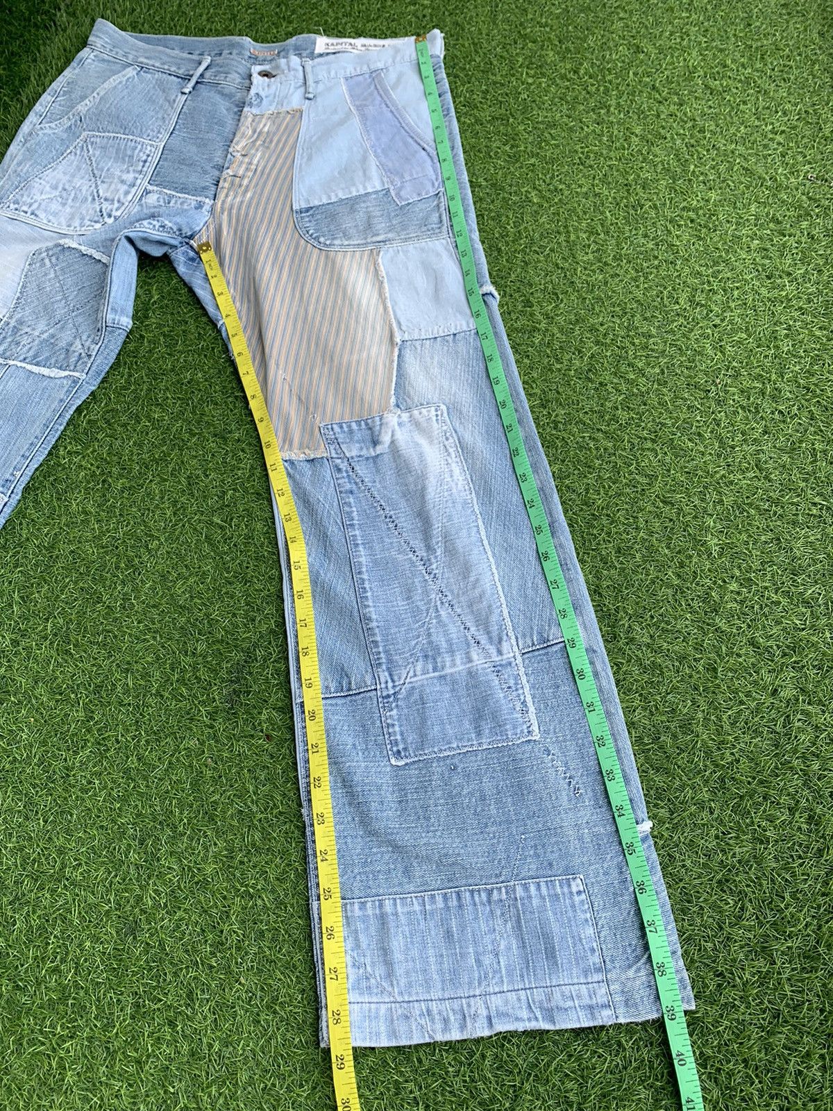 Kapital 🔥Insane Design Vintage Kapital Patch Work Denim Jeans Size US 32 / EU 48 - 20 Thumbnail