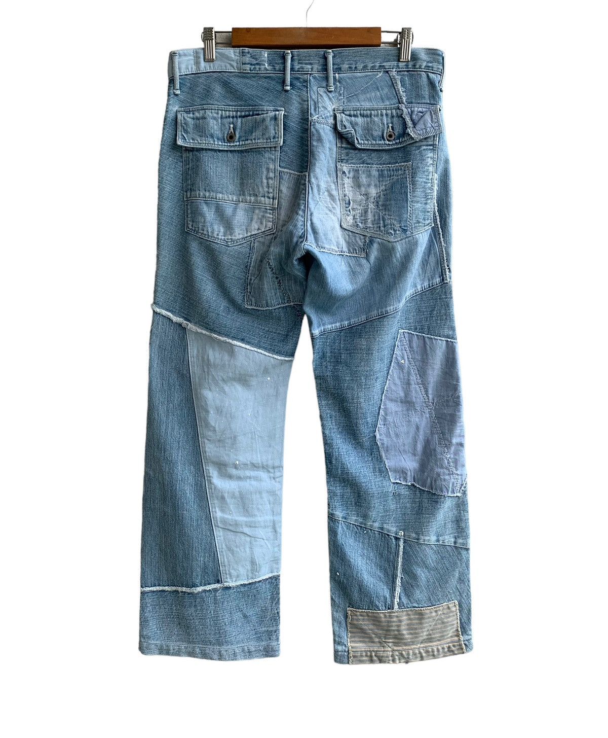 Kapital 🔥Insane Design Vintage Kapital Patch Work Denim Jeans Size US 32 / EU 48 - 3 Thumbnail