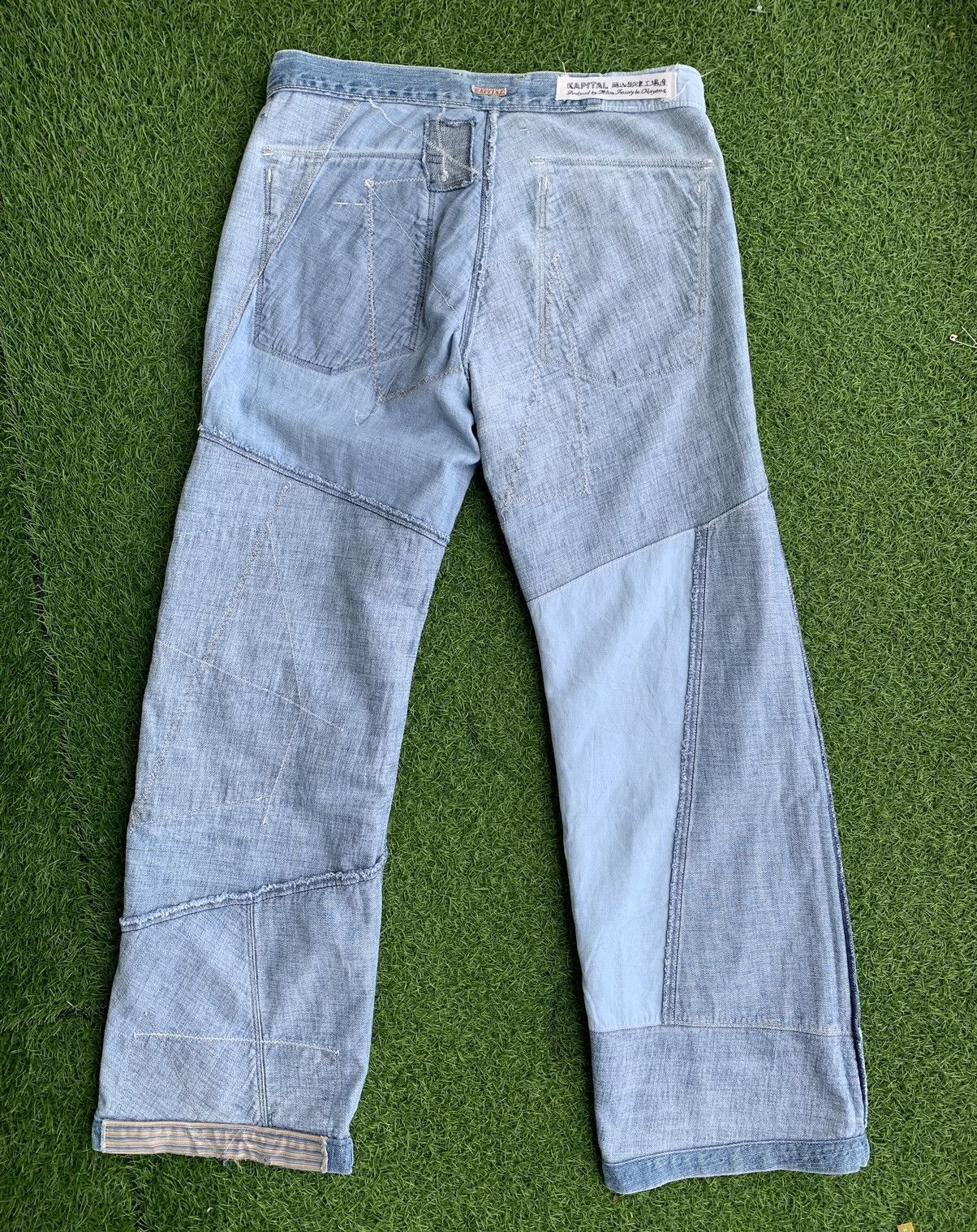 Kapital 🔥Insane Design Vintage Kapital Patch Work Denim Jeans Size US 32 / EU 48 - 18 Thumbnail