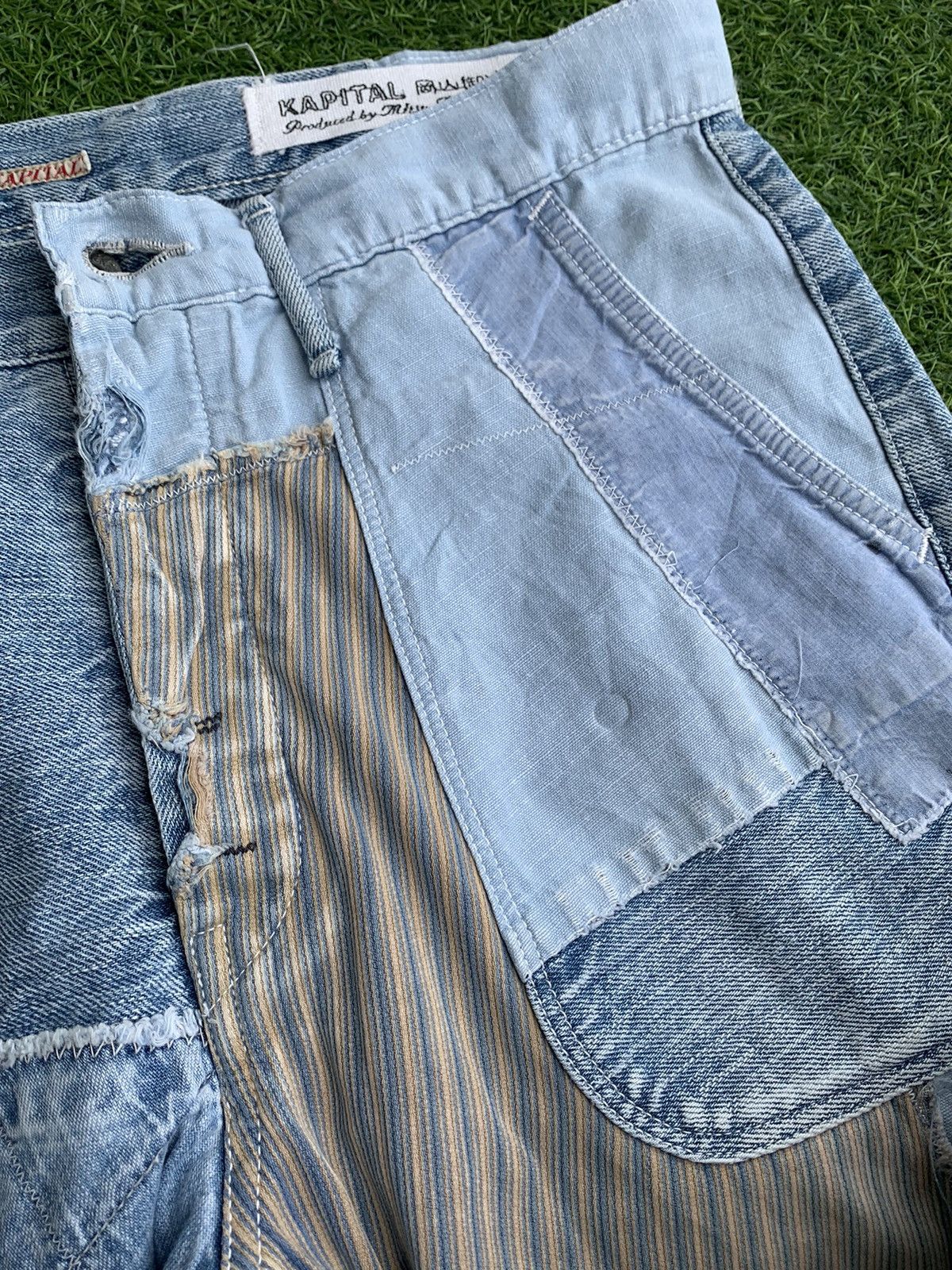 Kapital 🔥Insane Design Vintage Kapital Patch Work Denim Jeans Size US 32 / EU 48 - 13 Thumbnail