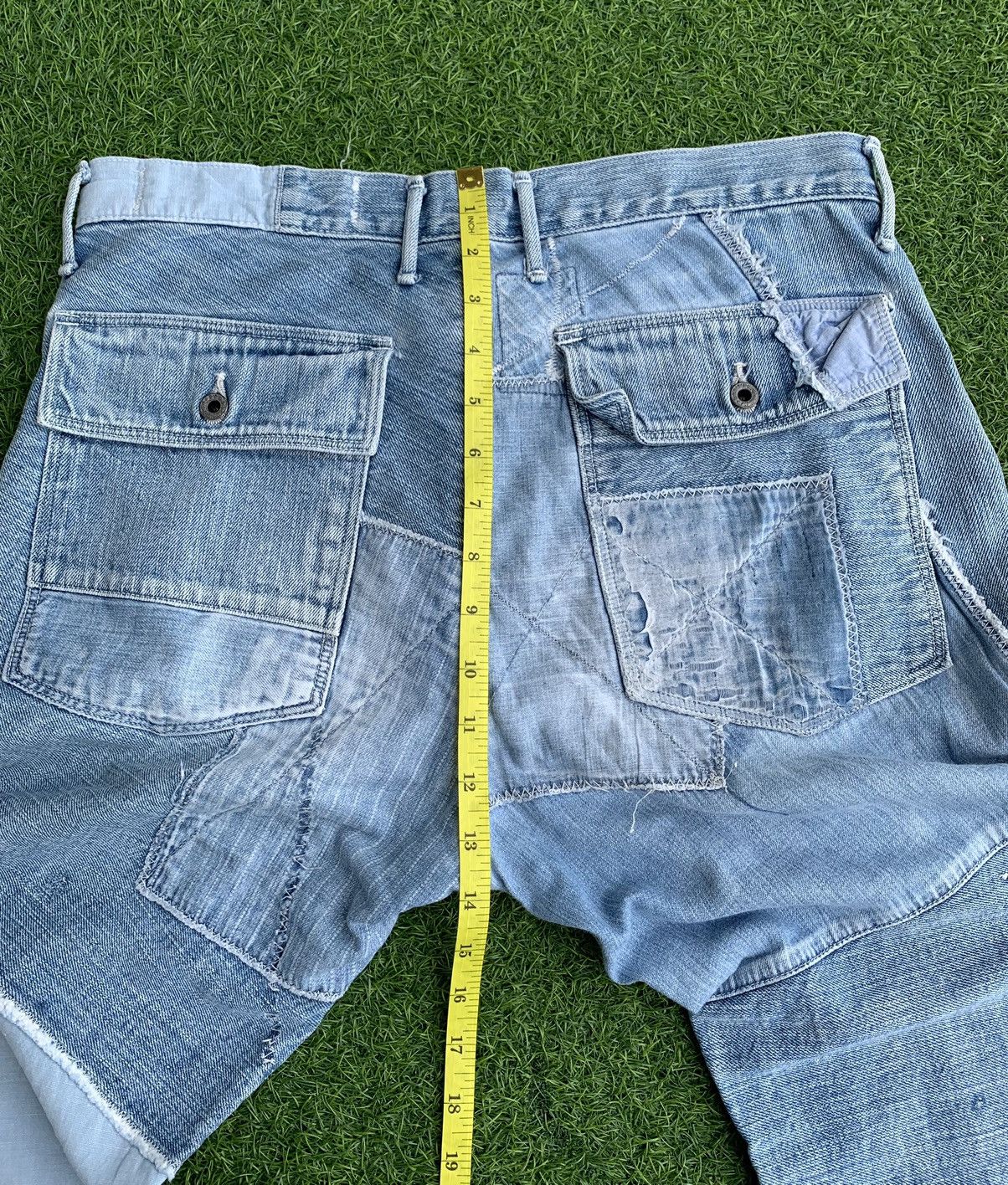 Kapital 🔥Insane Design Vintage Kapital Patch Work Denim Jeans Size US 32 / EU 48 - 22 Thumbnail