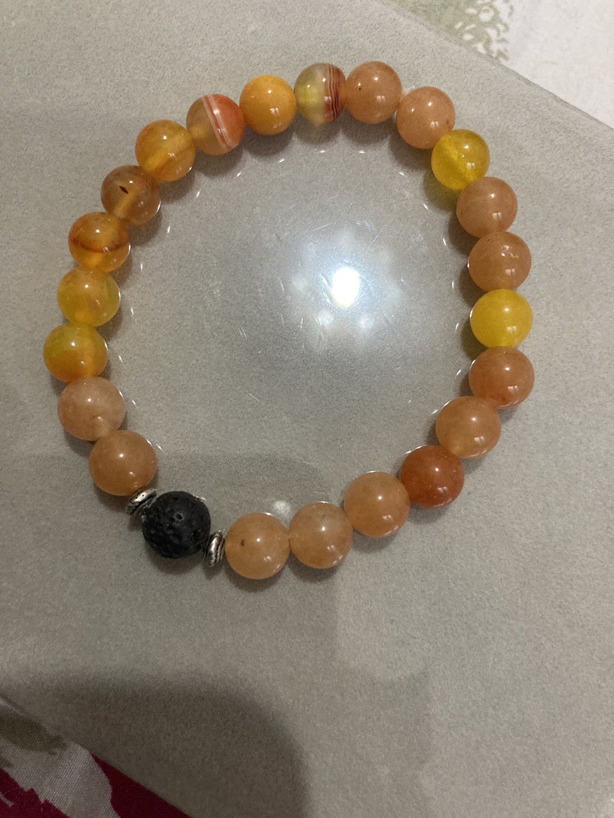 Handmade SALE Orange Aventurine beaded bracelet Size ONE SIZE - 2 Thumbnail