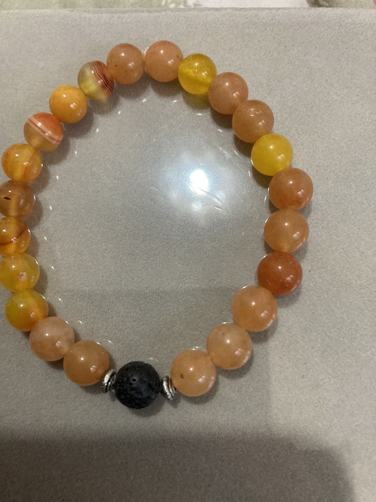 Handmade SALE Orange Aventurine beaded bracelet Size ONE SIZE - 1 Thumbnail