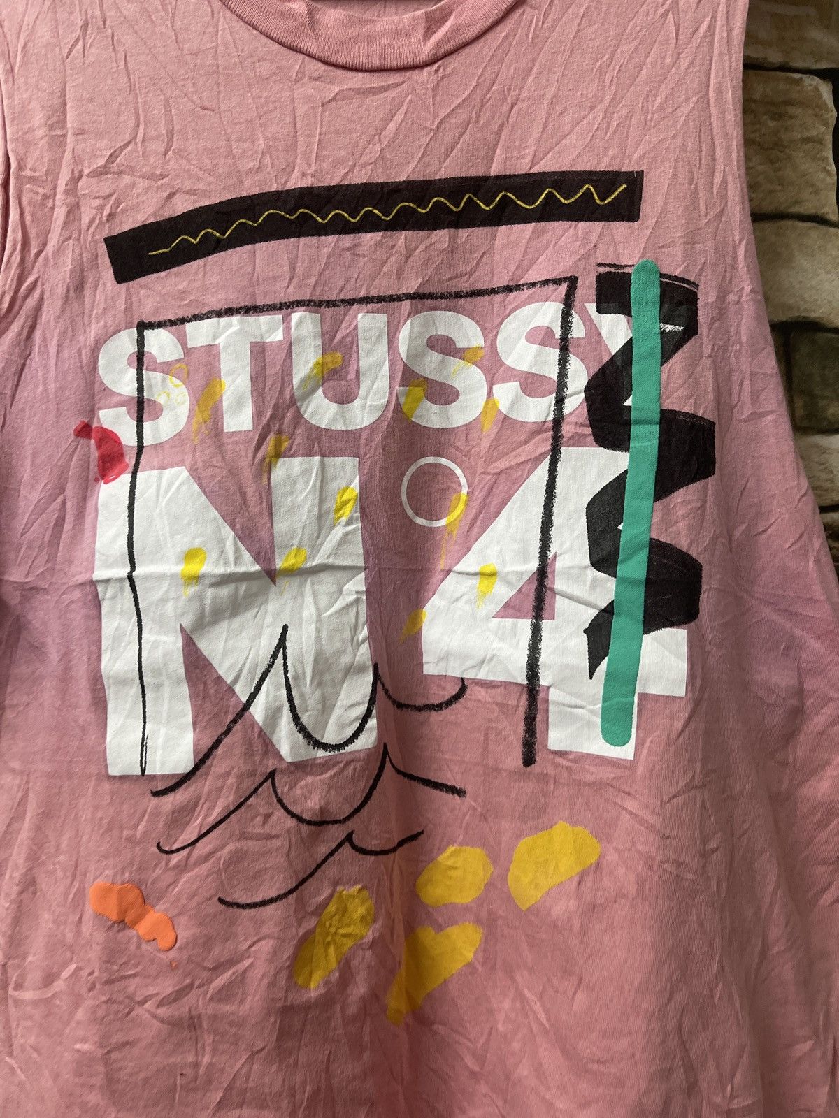 Stussy × Vintage VINTAGE STUSSY N.4 T-SHIRT VERY RARE Size US XS / EU 42 / 0 - 2 Thumbnail