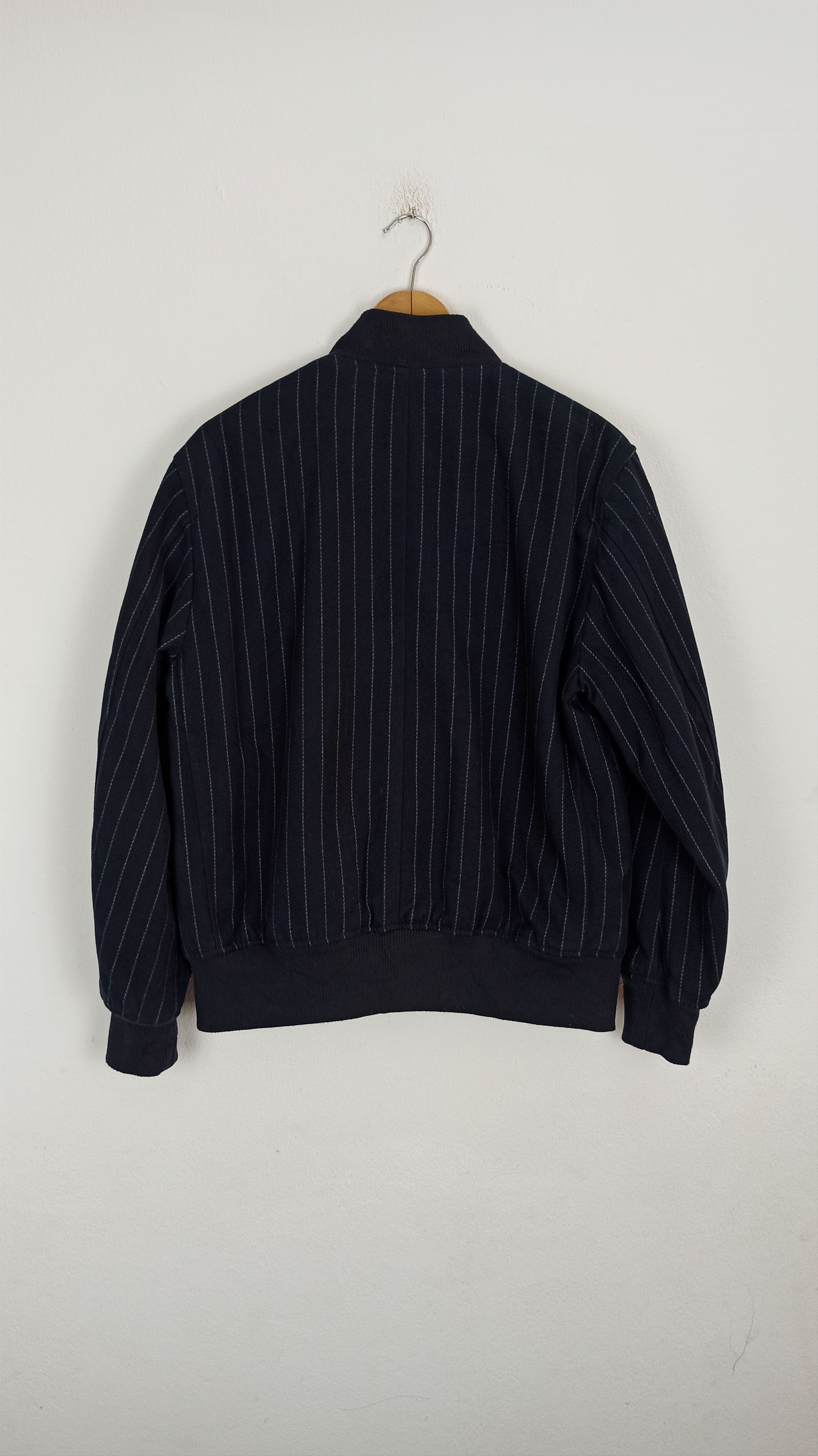 Japanese Brand 🔥STEALS🔥 G.U Hickory Stripe 100% Wool Varsity Jacket Size US L / EU 52-54 / 3 - 6 Thumbnail