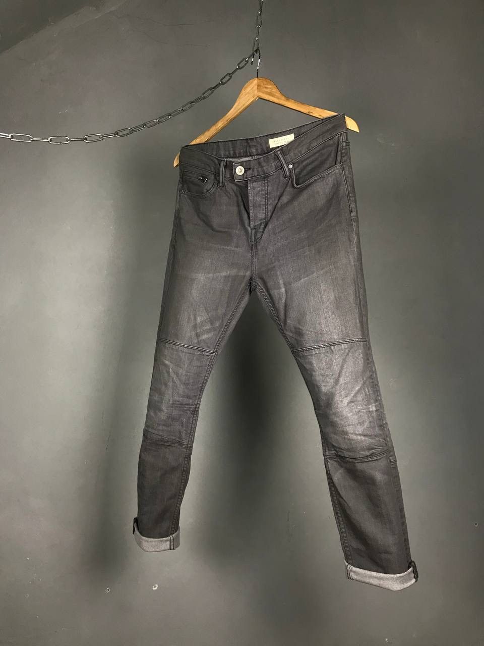 Allsaints Allsaints luxury streetwear gray denim jeans Size US 30 / EU 46 - 1 Thumbnail