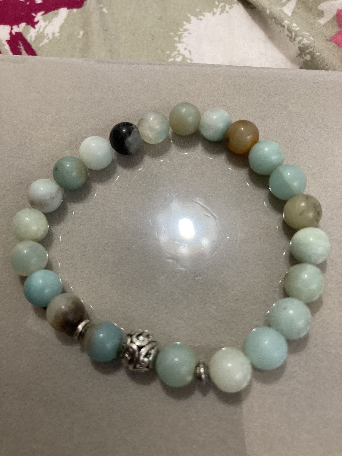 Handmade SALE Amazonite beaded bracelet Size ONE SIZE - 1 Thumbnail