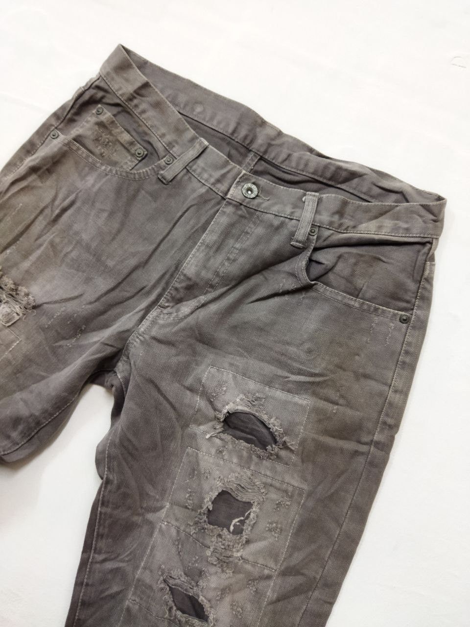 Japanese Brand × Takeo Kikuchi Rare!! Japanese TAKEO KIKUCHI Distressed Design Jeans Size US 32 / EU 48 - 9 Thumbnail