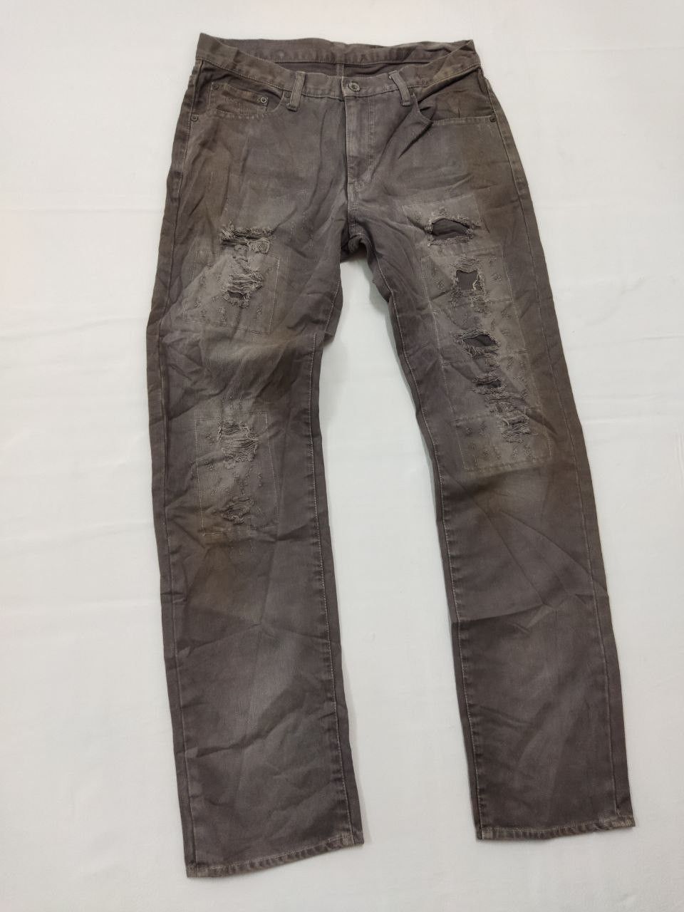Japanese Brand × Takeo Kikuchi Rare!! Japanese TAKEO KIKUCHI Distressed Design Jeans Size US 32 / EU 48 - 12 Thumbnail