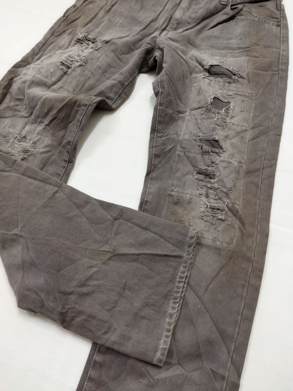 Japanese Brand × Takeo Kikuchi Rare!! Japanese TAKEO KIKUCHI Distressed Design Jeans Size US 32 / EU 48 - 10 Thumbnail