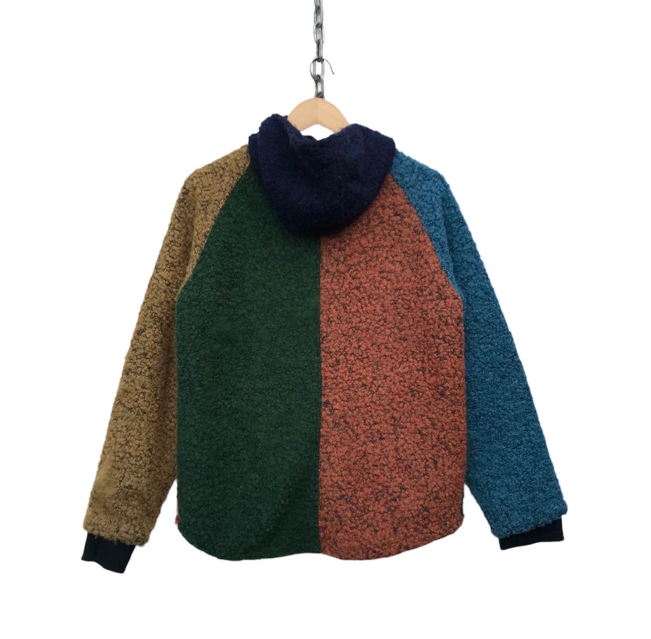 Go Slow Caravan Fleece Duffel Hoodie Colourblock Jacket