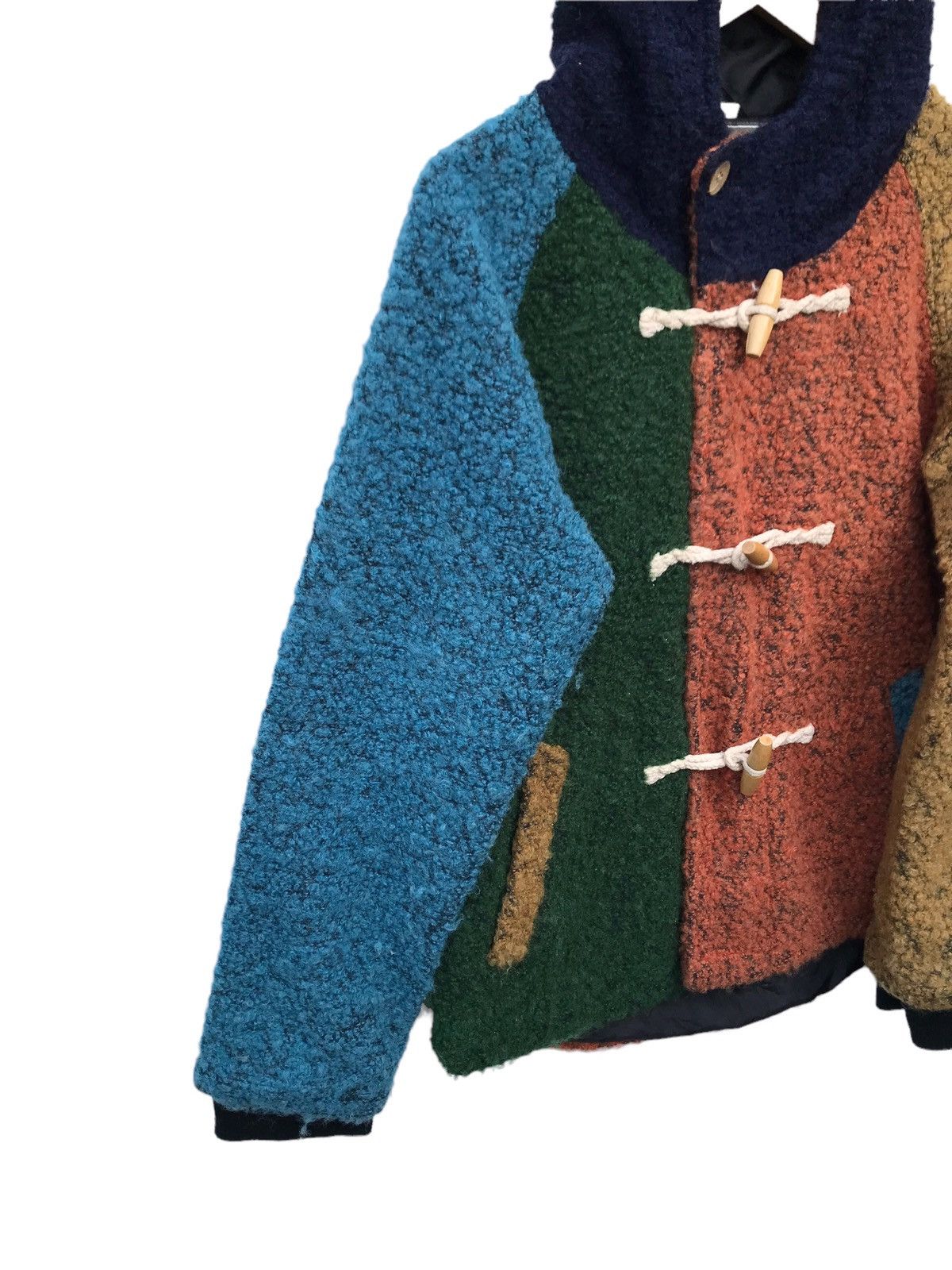 Go Slow Caravan Fleece Duffel Hoodie Colourblock Jacket
