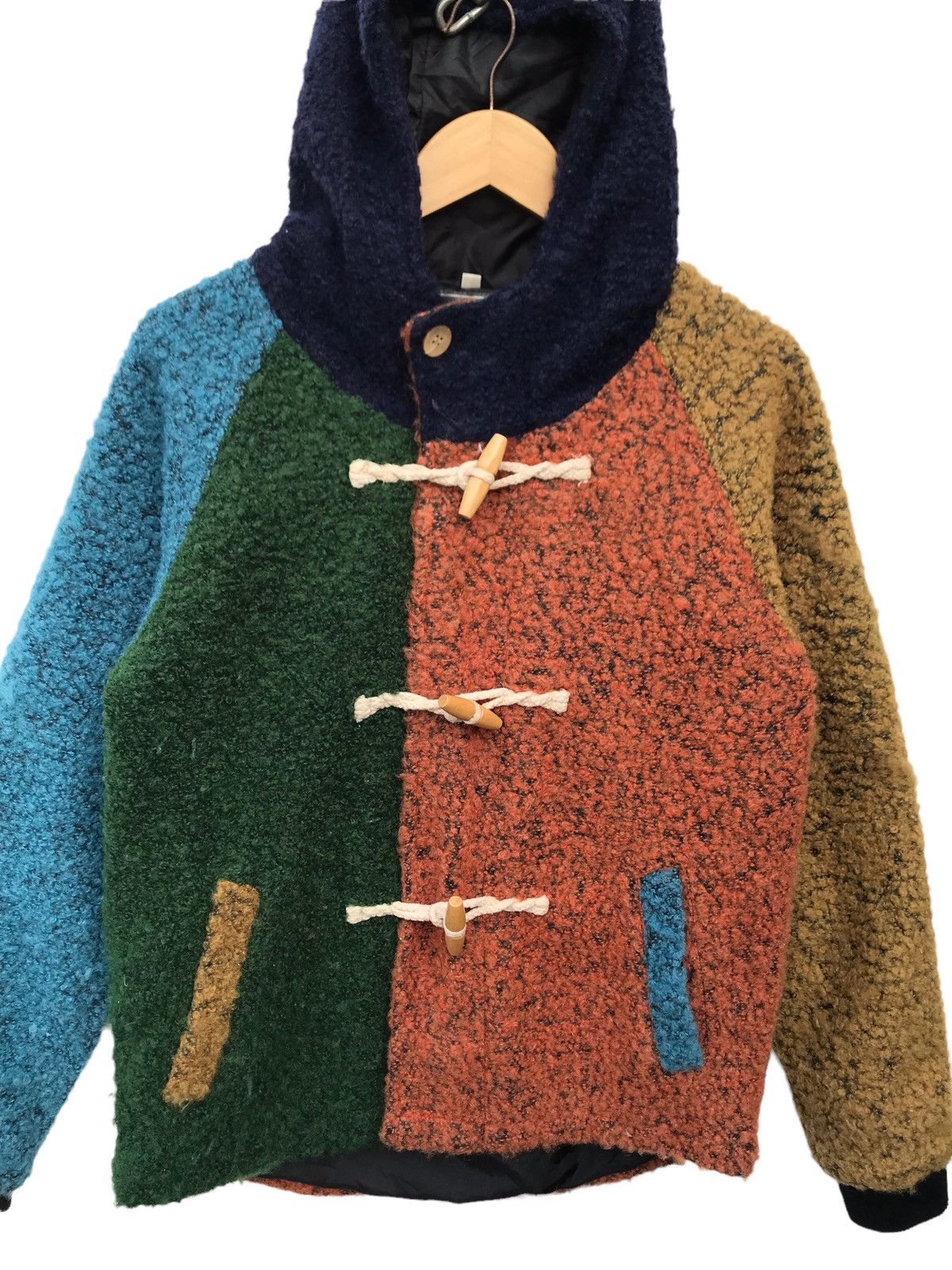Go Slow Caravan Fleece Duffel Hoodie Colourblock Jacket