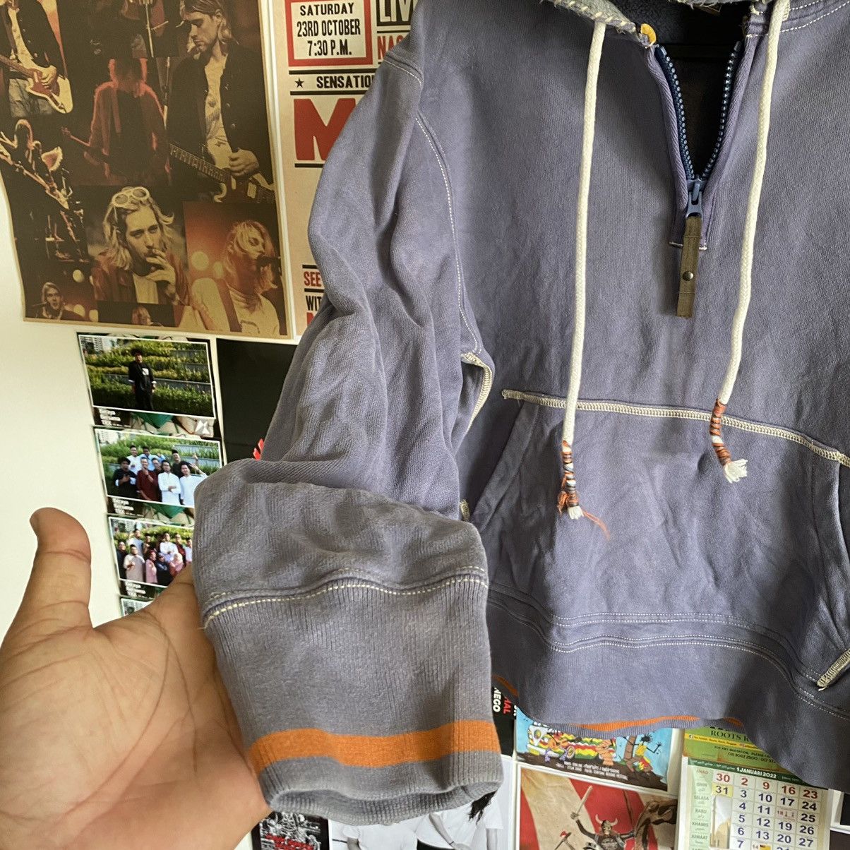 Napapijri Vintage Napapijri Expedition Experience Half Zipped Hoodie Size US S / EU 44-46 / 1 - 4 Thumbnail