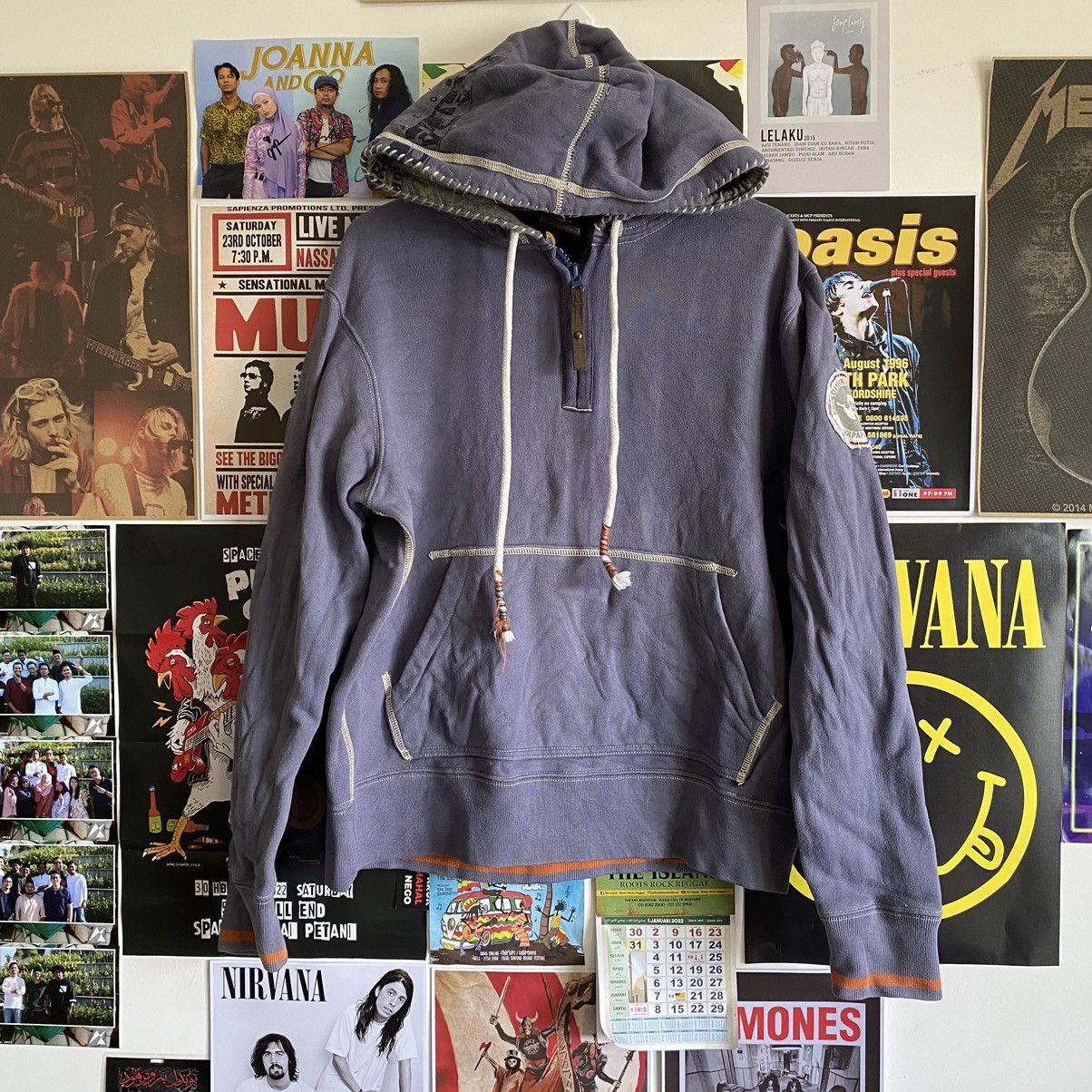 Napapijri Vintage Napapijri Expedition Experience Half Zipped Hoodie Size US S / EU 44-46 / 1 - 1 Thumbnail
