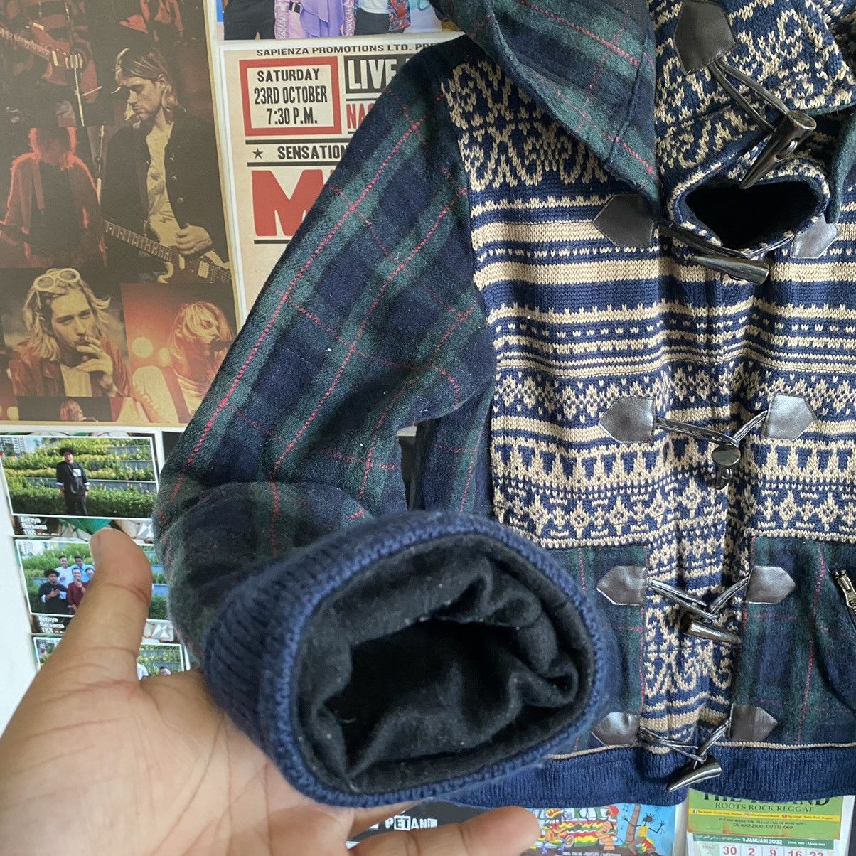 Vintage Vintage Japanese Knitted Duffle Hoodie Jacket Size US S / EU 44-46 / 1 - 4 Thumbnail