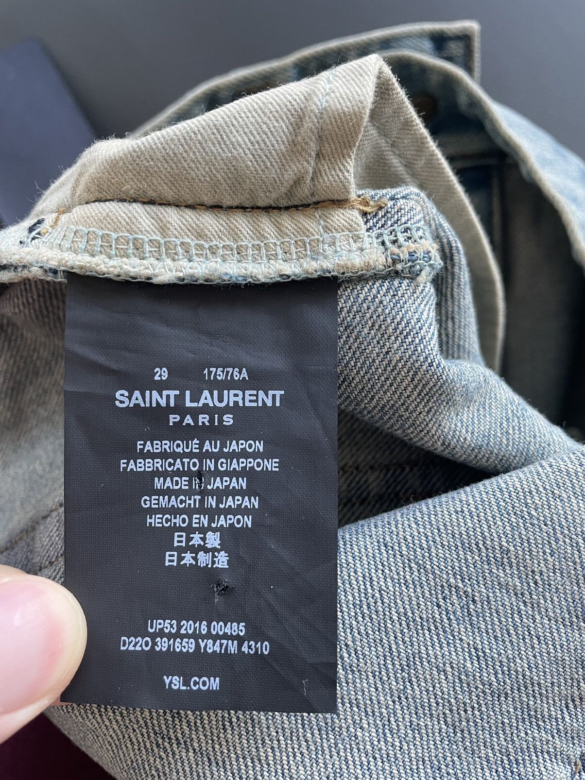 Hedi Slimane × Saint Laurent Paris Super Rare Saint Laurent Trash Denim by Hedi Slimane Size US 29 - 7 Thumbnail