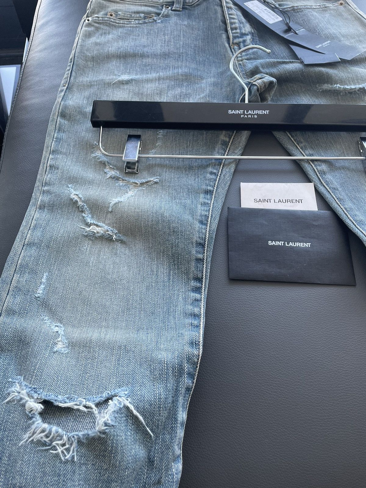Hedi Slimane × Saint Laurent Paris Super Rare Saint Laurent Trash Denim by Hedi Slimane Size US 29 - 15 Thumbnail