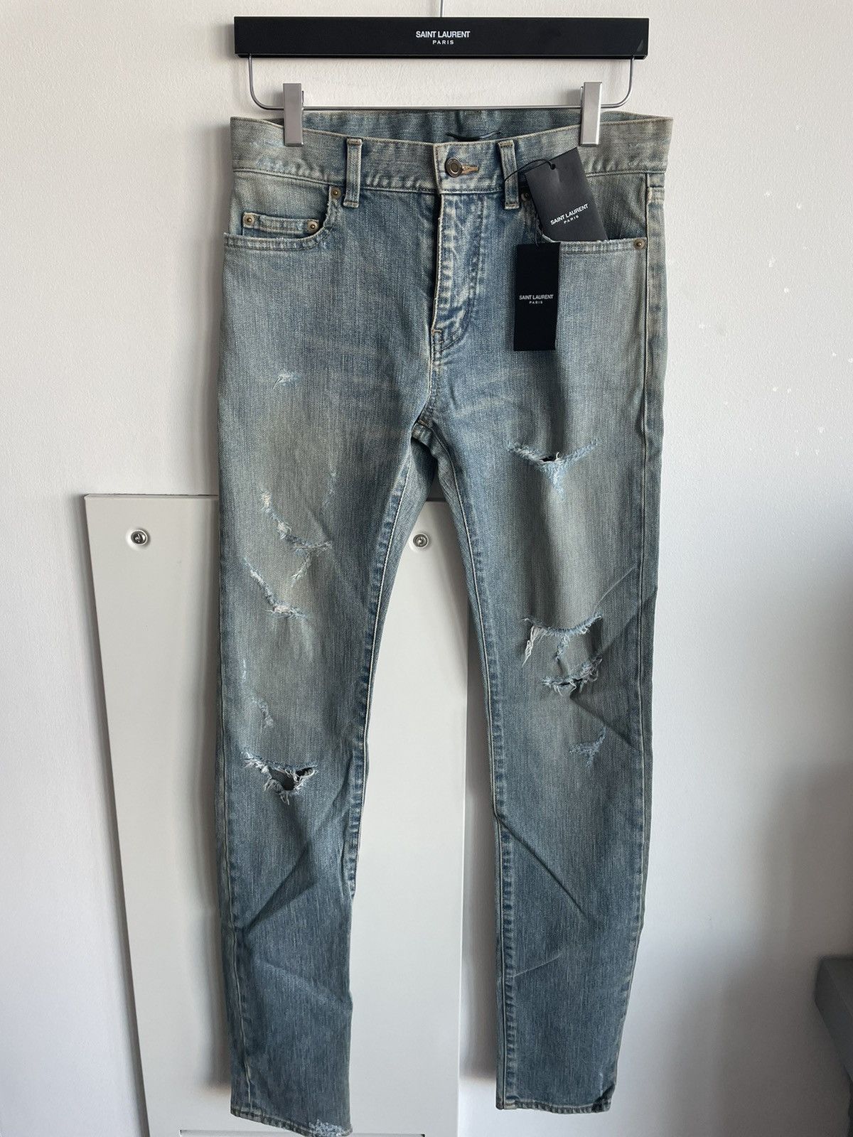Hedi Slimane × Saint Laurent Paris Super Rare Saint Laurent Trash Denim by Hedi Slimane Size US 29 - 10 Thumbnail