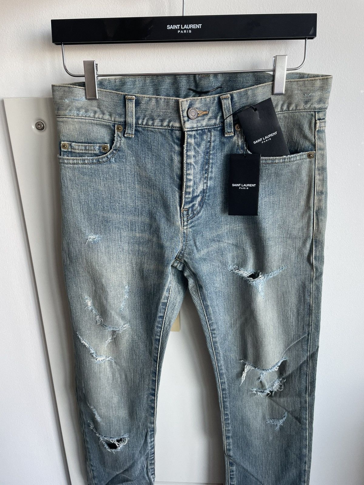 Hedi Slimane × Saint Laurent Paris Super Rare Saint Laurent Trash Denim by Hedi Slimane Size US 29 - 19 Thumbnail