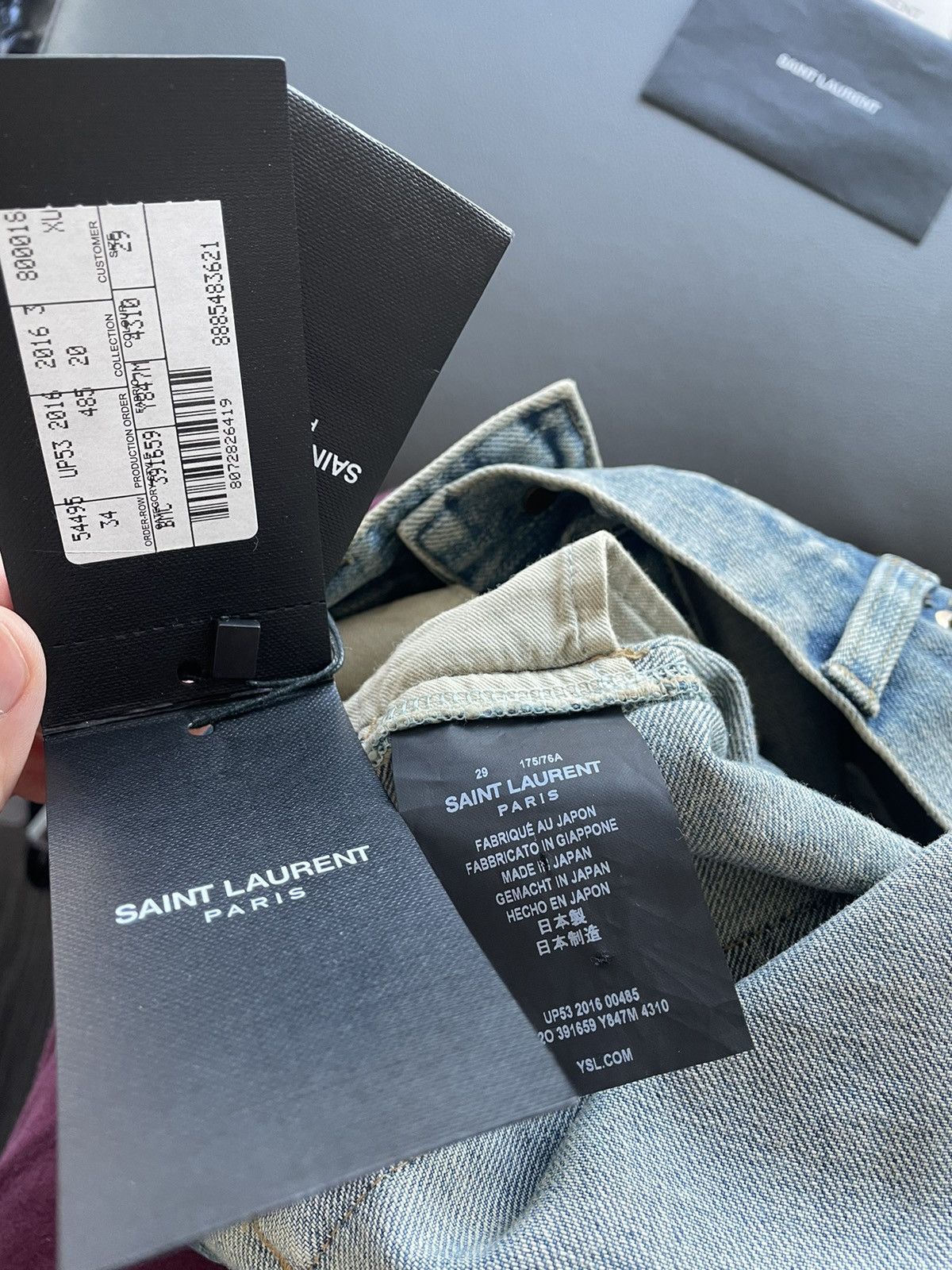 Hedi Slimane × Saint Laurent Paris Super Rare Saint Laurent Trash Denim by Hedi Slimane Size US 29 - 16 Thumbnail