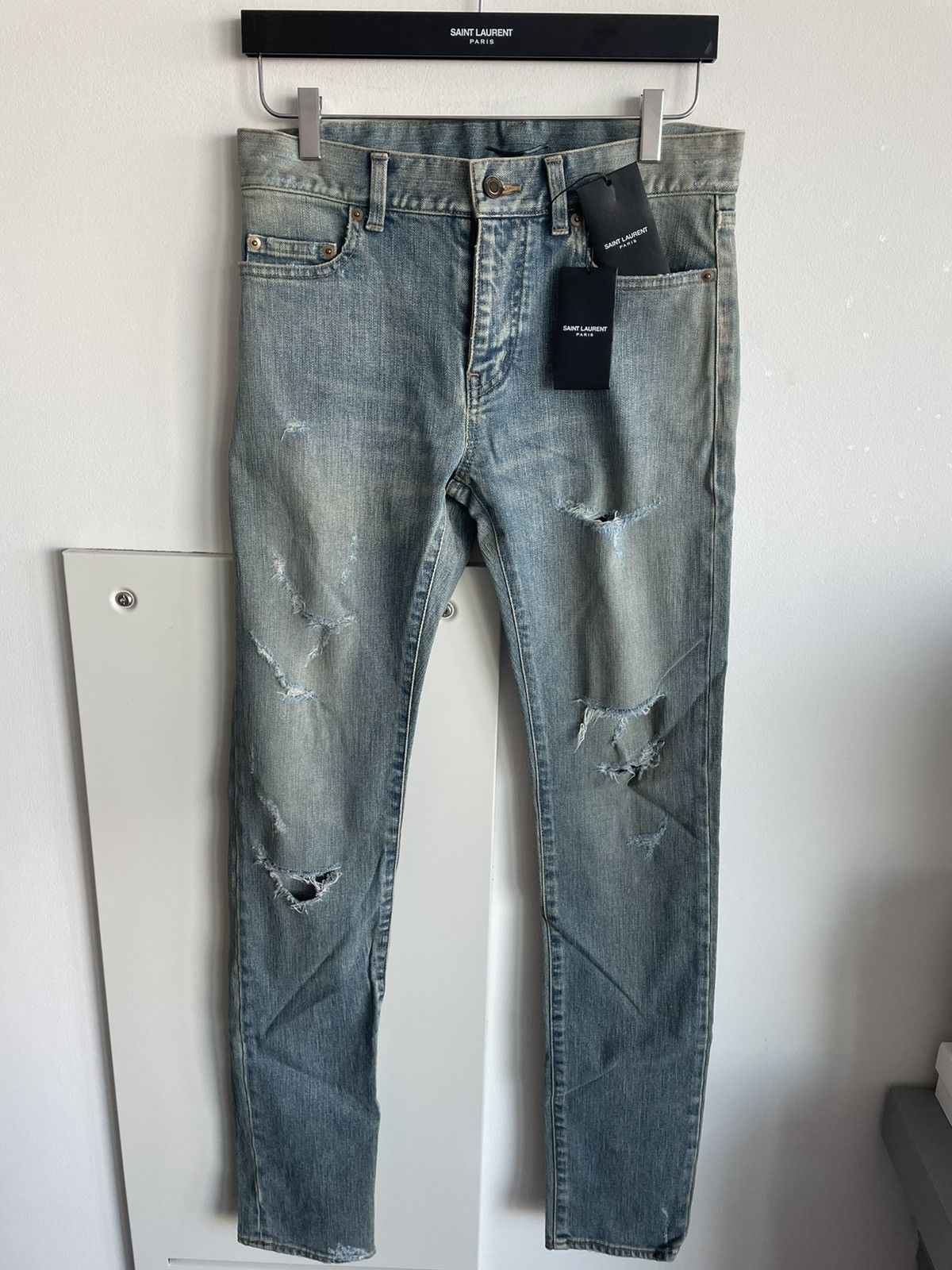 Hedi Slimane × Saint Laurent Paris Super Rare Saint Laurent Trash Denim by Hedi Slimane Size US 29 - 17 Thumbnail