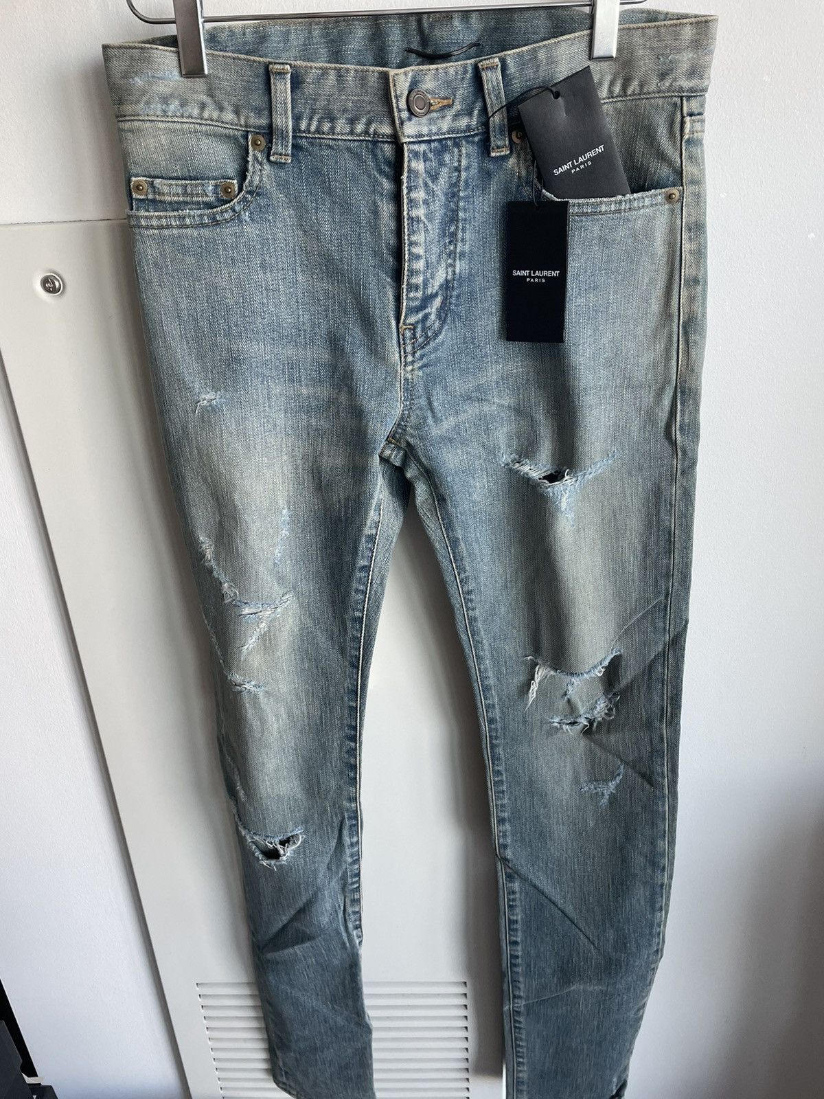 Hedi Slimane × Saint Laurent Paris Super Rare Saint Laurent Trash Denim by Hedi Slimane Size US 29 - 21 Thumbnail