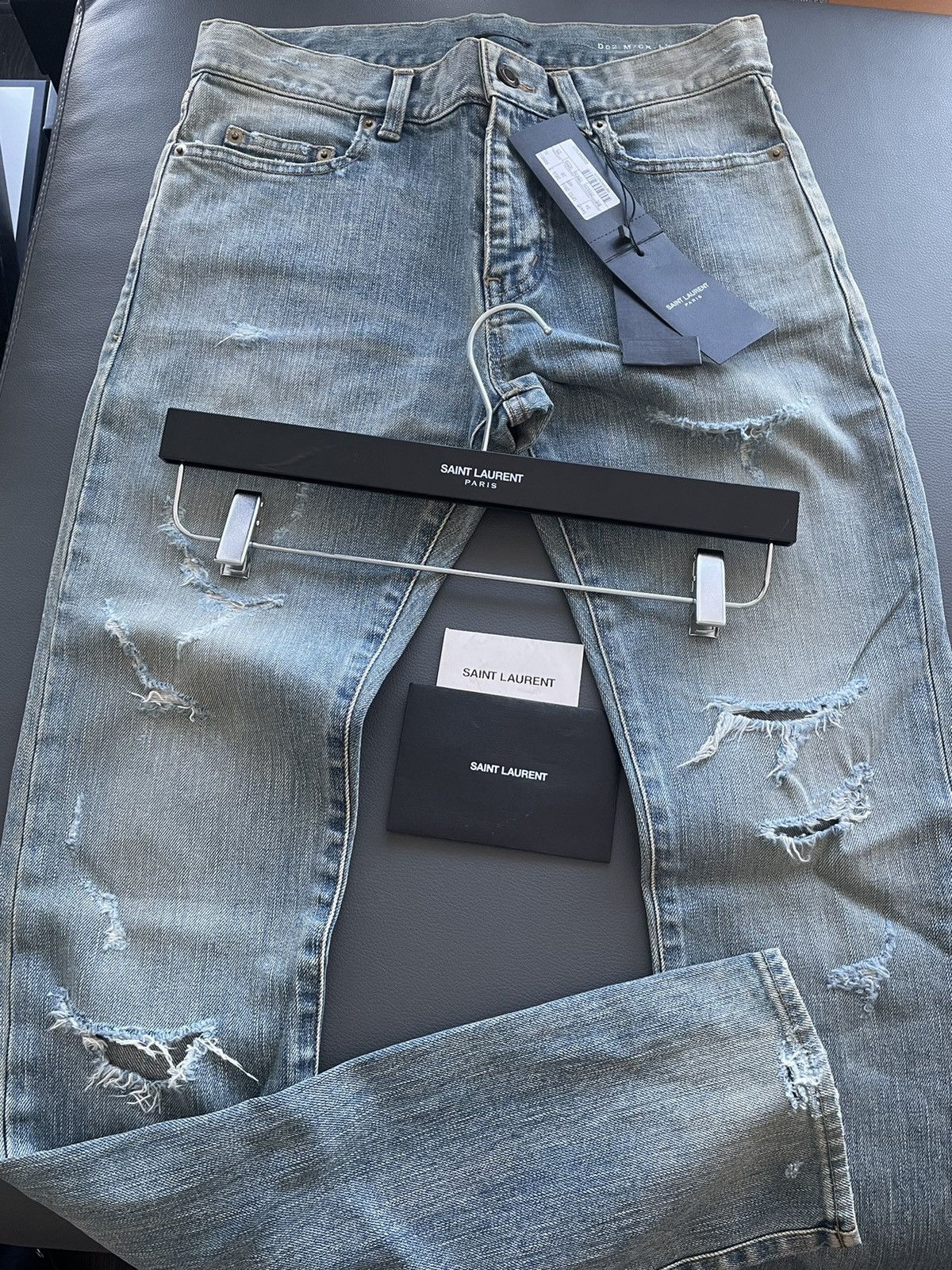 Hedi Slimane × Saint Laurent Paris Super Rare Saint Laurent Trash Denim by Hedi Slimane Size US 29 - 1 Thumbnail
