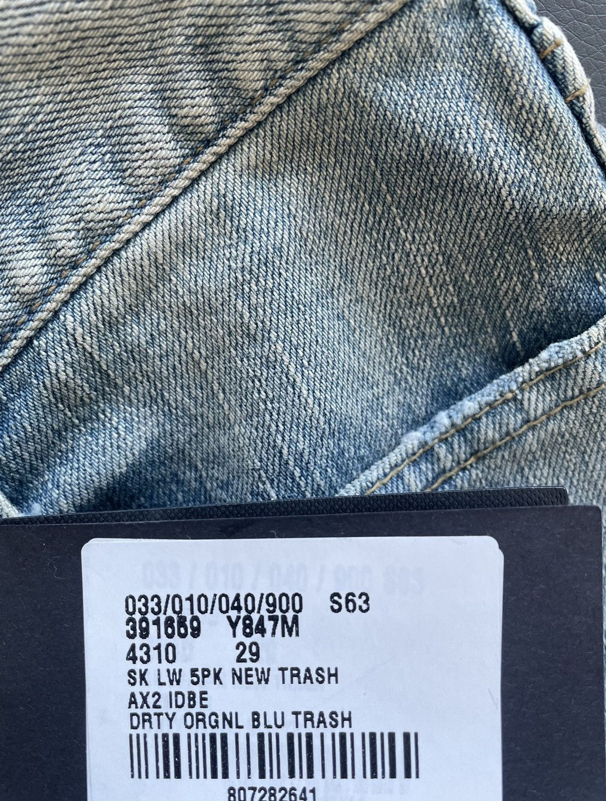 Hedi Slimane × Saint Laurent Paris Super Rare Saint Laurent Trash Denim by Hedi Slimane Size US 29 - 12 Thumbnail
