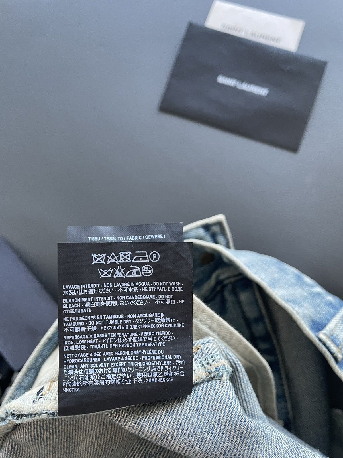 Hedi Slimane × Saint Laurent Paris Super Rare Saint Laurent Trash Denim by Hedi Slimane Size US 29 - 9 Thumbnail