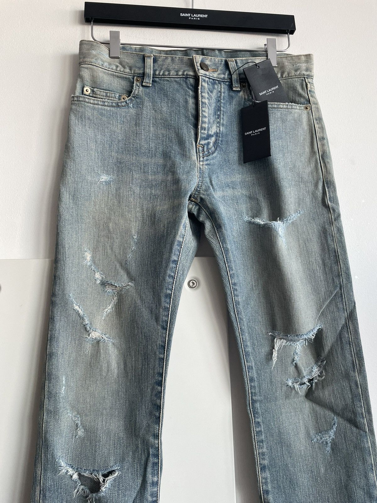 Hedi Slimane × Saint Laurent Paris Super Rare Saint Laurent Trash Denim by Hedi Slimane Size US 29 - 22 Thumbnail