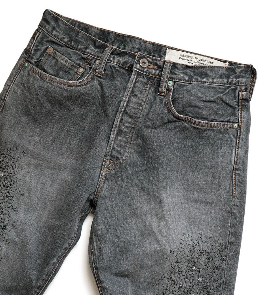 Kapital KAPITAL 14oz black denim pants monkey cisco jeans 3years 32 Size US 32 / EU 48 - 4 Thumbnail
