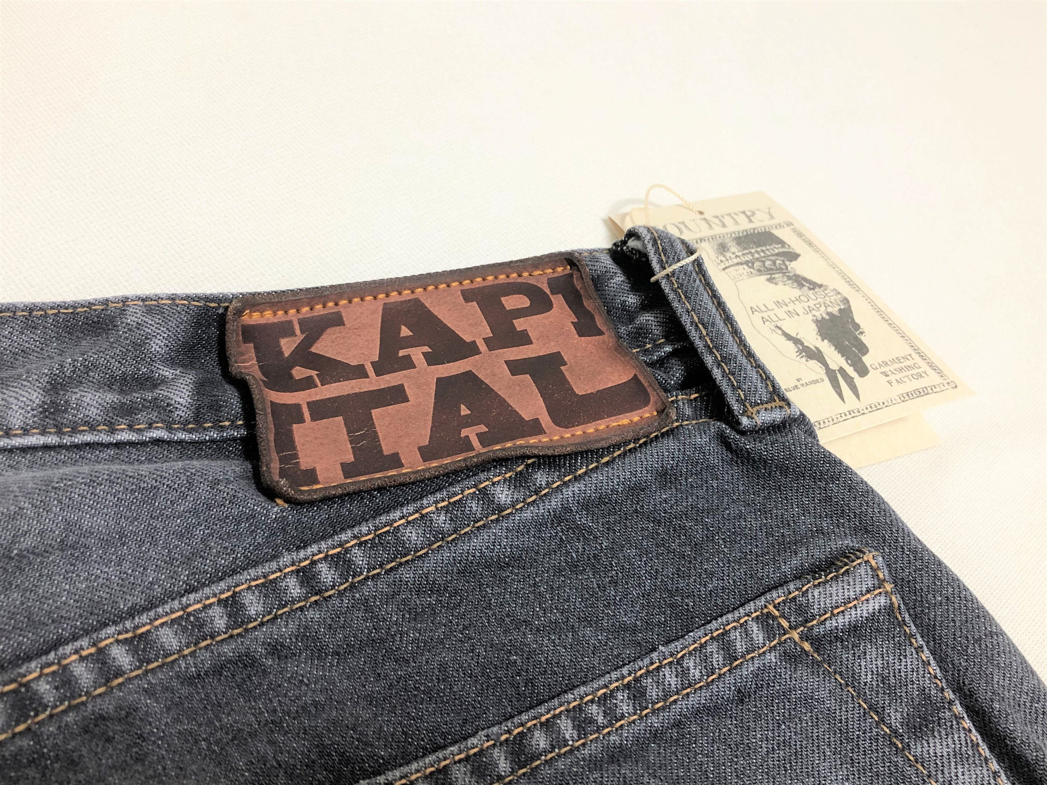 Kapital KAPITAL 14oz black denim pants monkey cisco jeans 3years 32 Size US 32 / EU 48 - 13 Thumbnail
